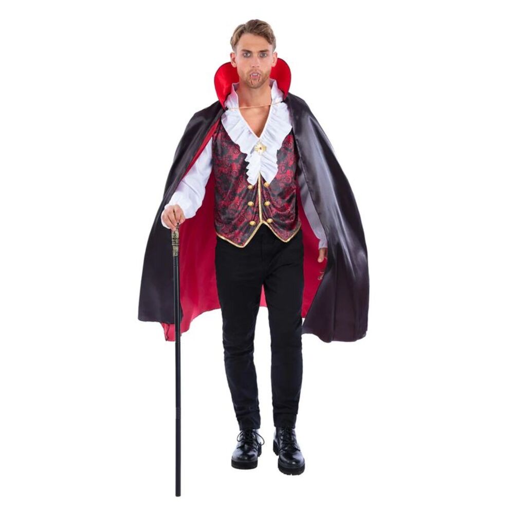 Smiffys Mens Vampire Costume / Red/Black/White